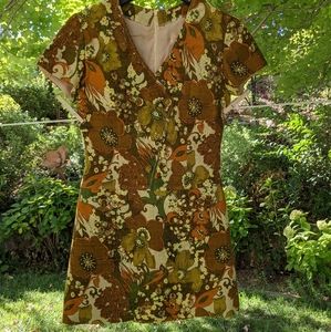 60's style tapestry mini dress